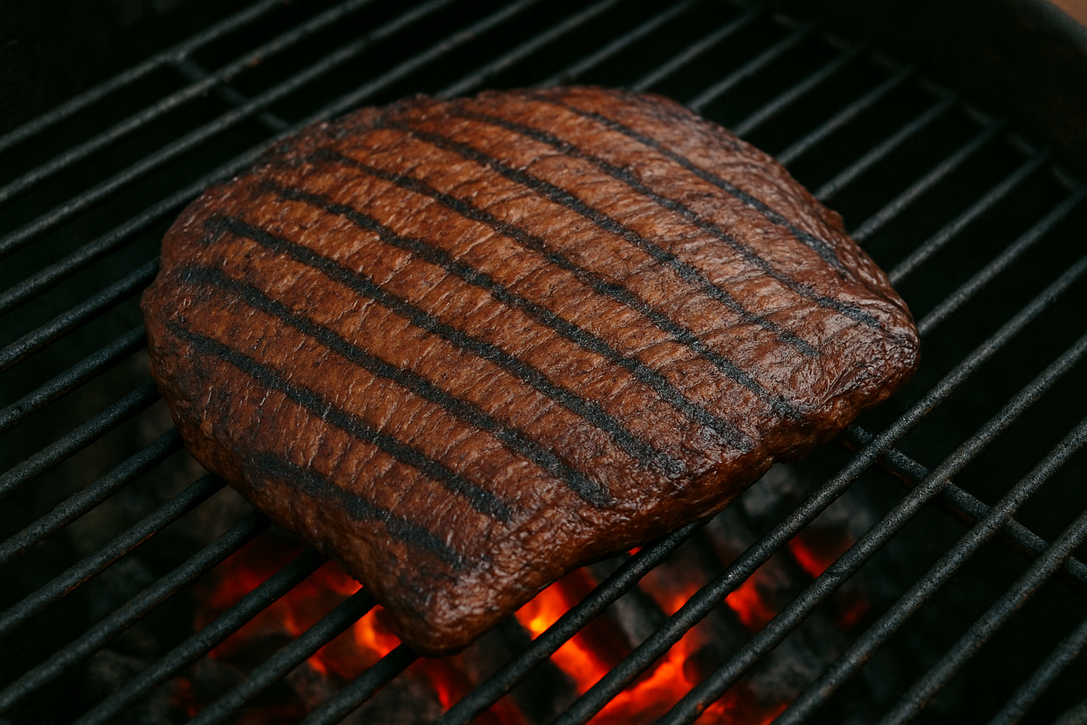 Flank steak grillissä